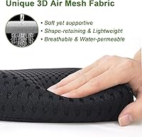 Vista 2 de Esme L&H Stadium Seat Cushions, 3D Mesh Fabric Bleacher Cushion, Portable Stadium Seat Cushion for Bleachers 1 paquete-negro