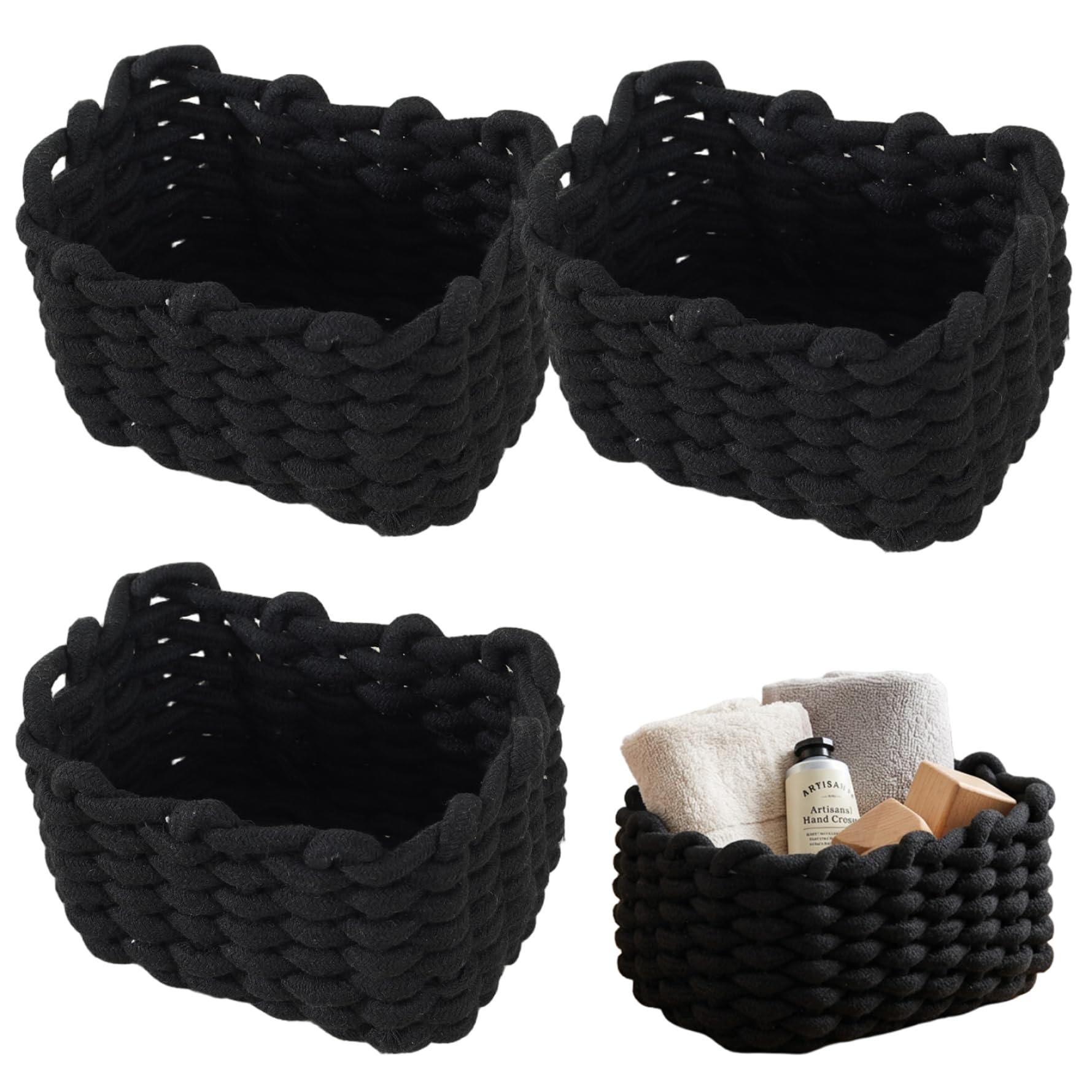 Petit panier de rangement pour résoudre le désordre des placards et bureaux