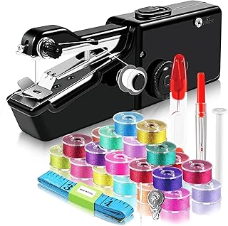 Handheld Sewing Machine, Mini Size Quick Sewing Portable Sewing Machines for Emergency Sewing, Easy to Use Sewing Machine for Beginners, Hand Held Sewing Device Suitable for Home, Travel and DIY