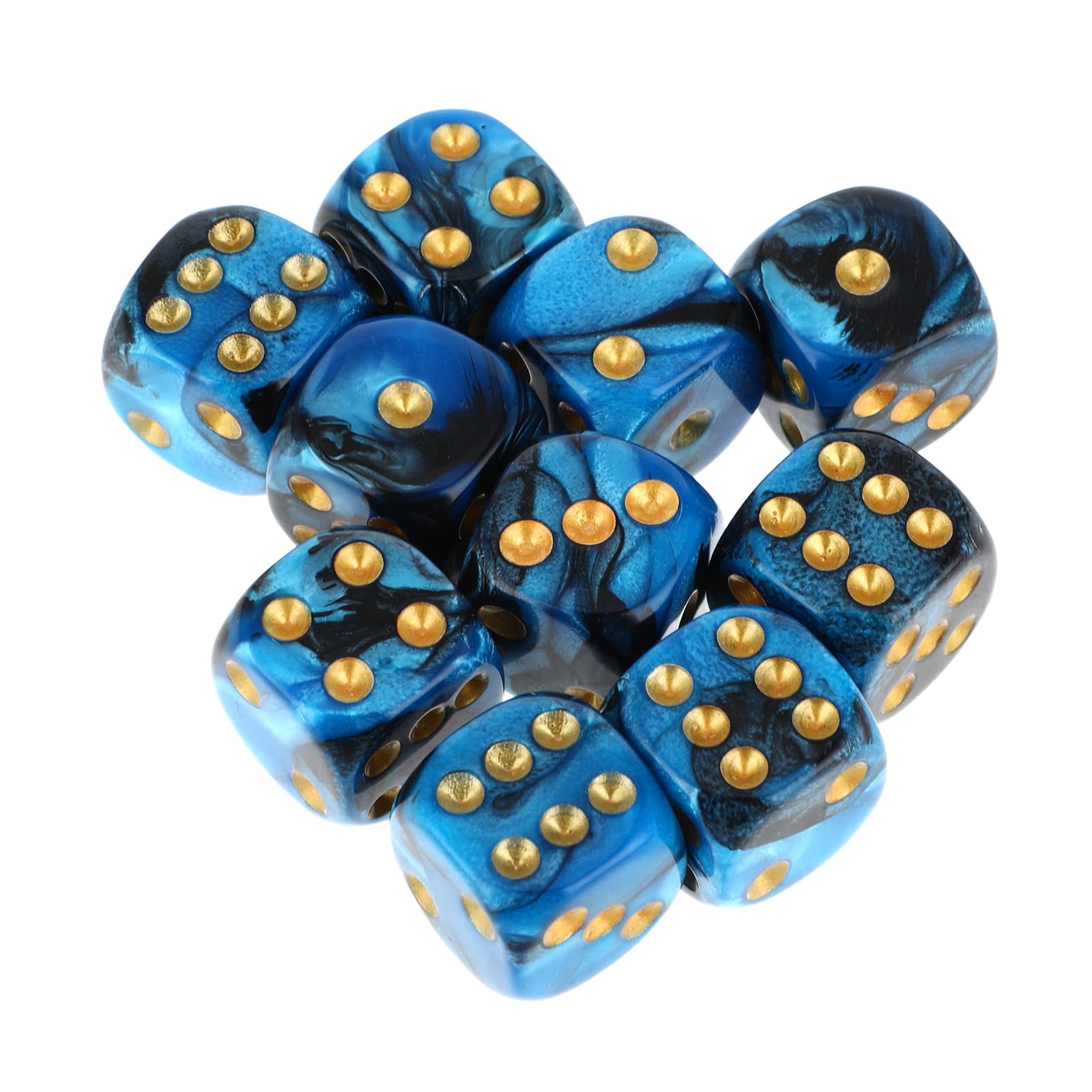 Polyedrische Würfel, 10 Stück D6 Acryl – 16 Mm Spielwürfel Für RPG, DND, Brettspiele In Violettblau