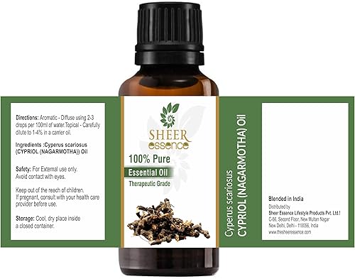 Miniatura 2 de Aceite esencial de Cypriol (Nagarmotha) (Cyperus Scariosus) Aceite esencial 100% puro, natural, sin diluir, sin cortar, grado terapéutico, 1.01