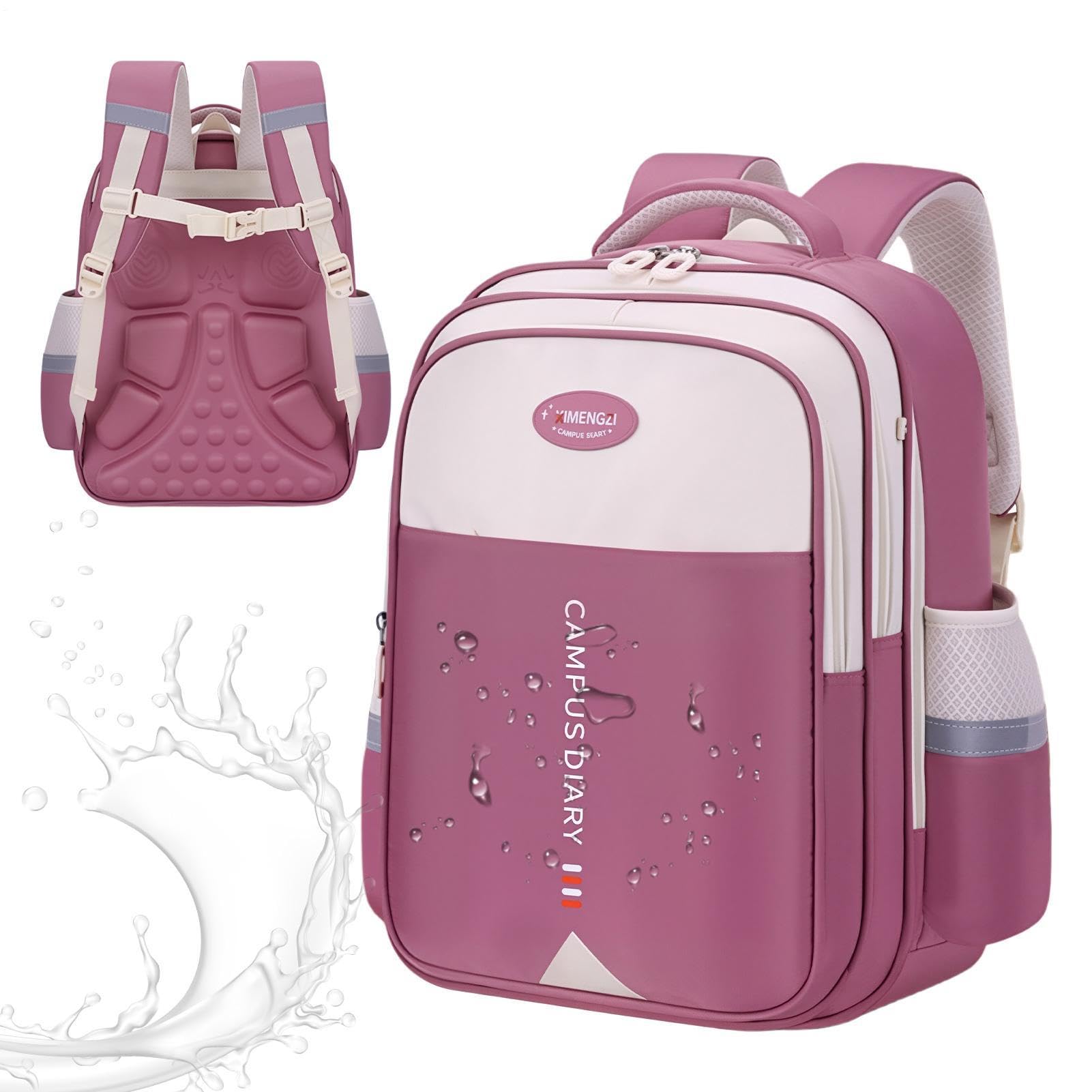 Zaino scolastico per bambini, leggero, impermeabile, di grande capacità | Borsa scolastica per bambini prescolare, zoo, parco, giardino, campeggio, picnic, passeggiate, ristorante, snack, giocattoli