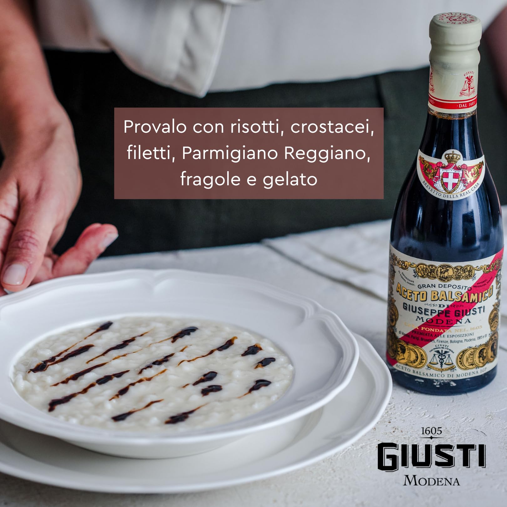 Giusti - Aceto Balsamico di Modena IGP 5 Medaglie d’oro – Champagnotta 250ml con astuccio