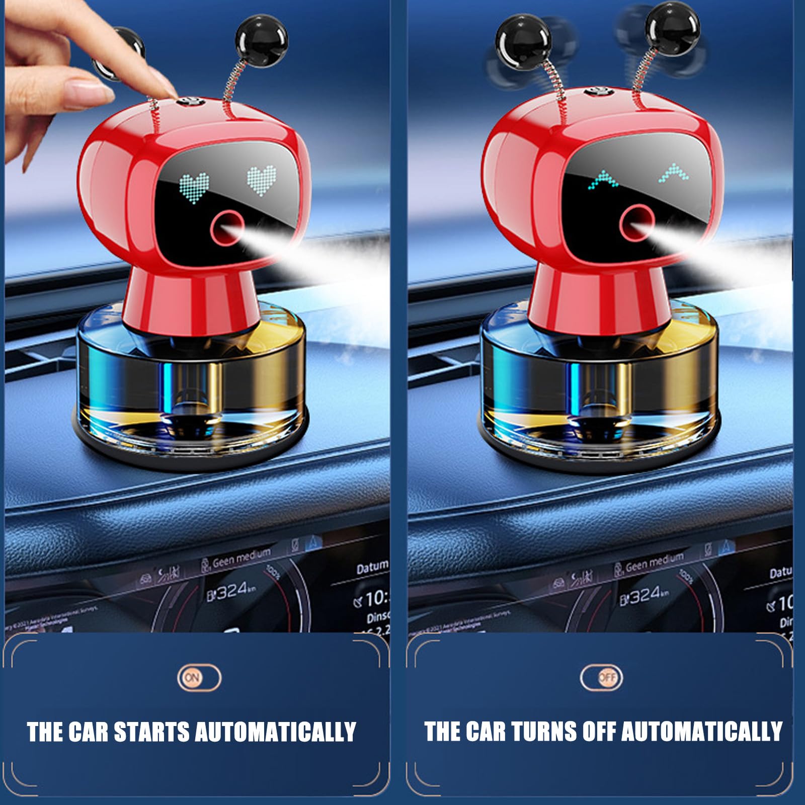 Intelligente USB Ricaricabile Auto Diffusore Deodorante Auto Emissione Profumo Automatica Per Pendolari E Gli appassionati di Tecnologia