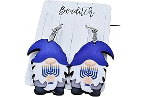 Menorah Gnome Earrings: Embracing the Light of Hanukkah