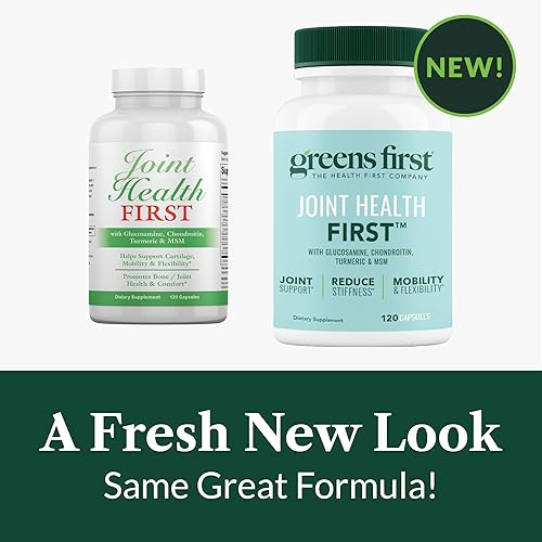 Miniatura 5 de Greens First Joint Health First - Suplemento natural de apoyo articular con MSM, cúrcuma, Ashwagandha y jengibre, para apoyo articular, sin OMG, sin