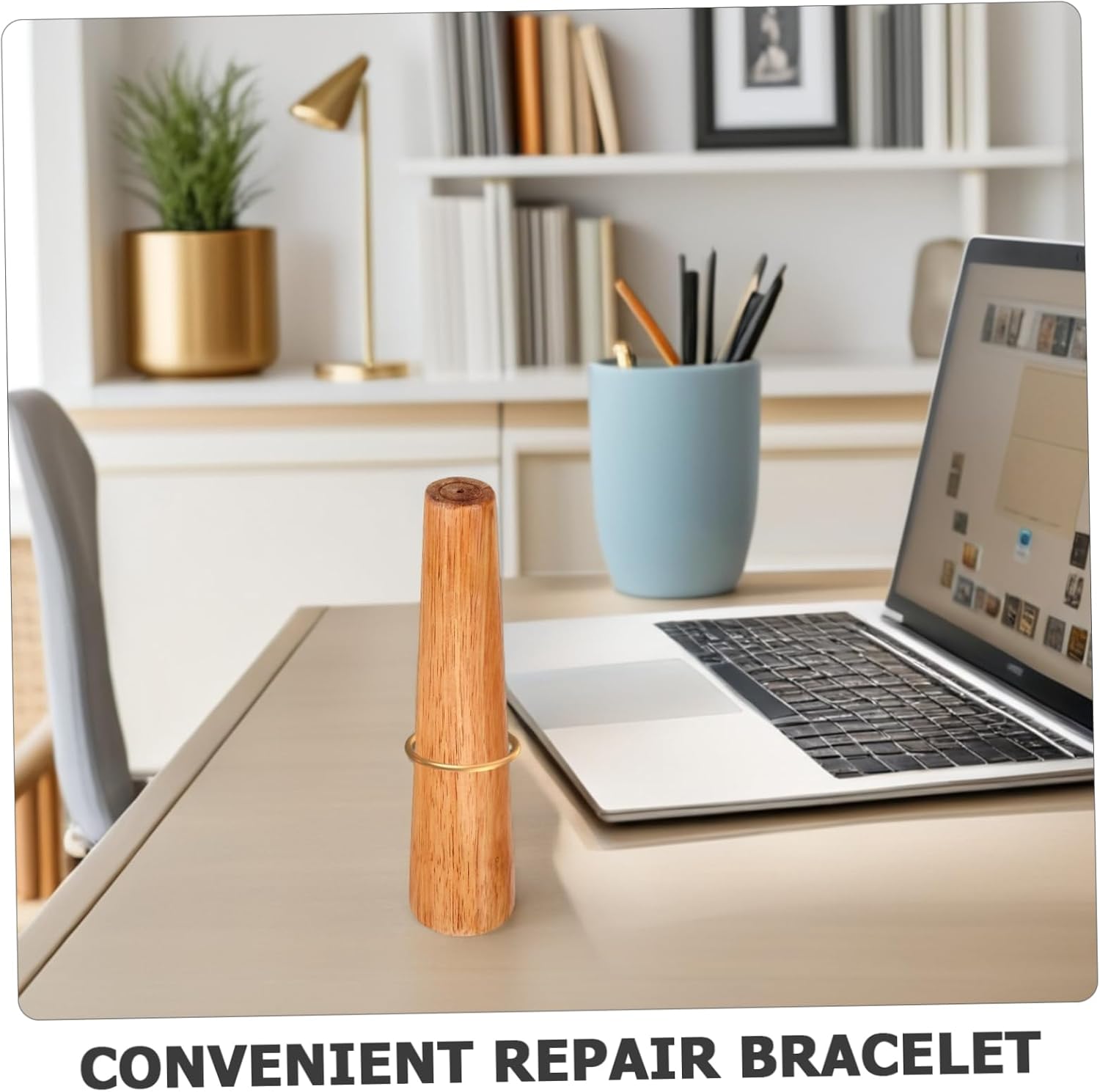 COHEALI Wooden Mandrel for Jewelry Making Ergonomic Bracelet Tool for Crafting Repairing and Weaving for Comfortable Use and Easy Sizing