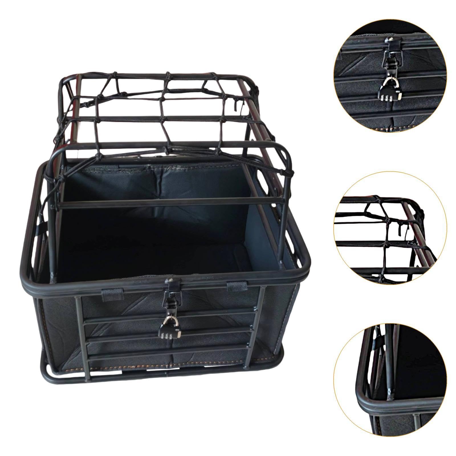 Cesta para Perros para Bicicleta con Tapa, Organizador Resistente para Guardar Accesorios de Camping, Ciclismo Y Viajes, con Forro