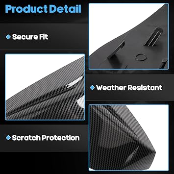 1Pair carbon fiber Side Mirror Cover Caps Fit For Infiniti Q50 2014-2024 For Q60 2017-2022 For Q70 2014-2019 For QX30 2017-2019 Left Right Replaces 96373-4GA0H
