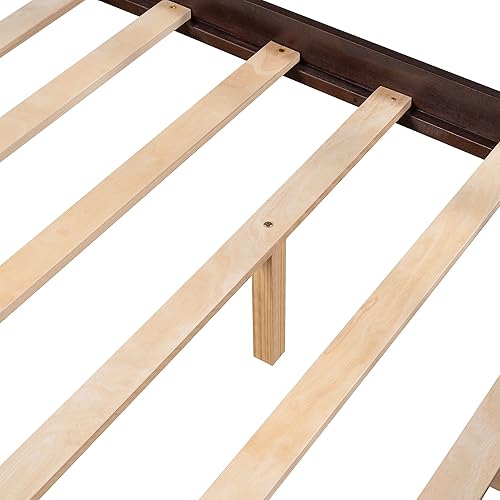 Miniatura 5 de Bellemave Sofá cama de tamaño matrimonial, sofá cama matrimonial con almacenamiento, sofá cama de madera con cajones, marco de sofá cama completo