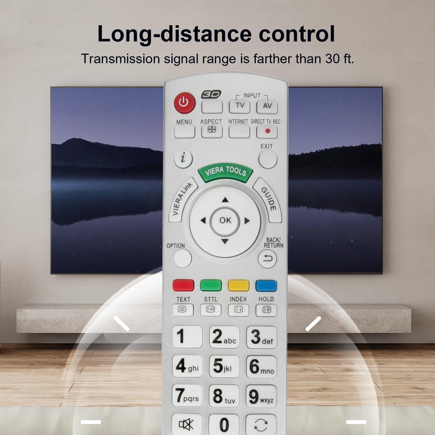 N2QAYB000504 Universal Replacement Remote Control for Panasonic Viera TV N2QAYB000673 N2QAYB000785 TX-L24D35 TX-L37EW30 TX-L42ES31 TX-L37V20E TX-L42G20E TX-P42GT20E TX-P46G20E TX-P50G20E - Image 4