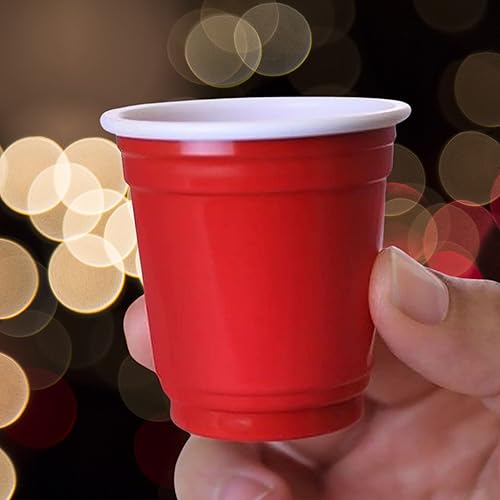 Miniatura 4 de PARTY BARGAINS Vasos de plástico de 2 onzas paquete de 240 unidades mini vasos de plástico desechables rojos chupitos de gelatina tamaño perfecto