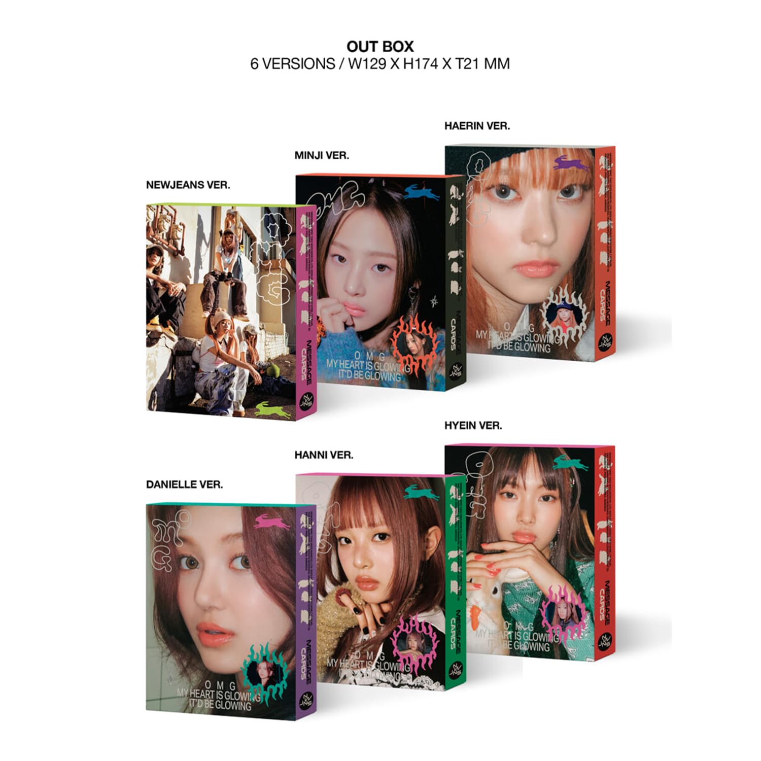[OMG] 1st Single Album (Message Card ver. / Random) Out Box + Message Cards + Photobook + Lyrics Photocards + Sticker + 3 Extra Photocards K-POP Sealed Album
