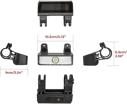 Miniatura 3 de Faro de bicicleta, luces solares para bicicleta, luz delantera de bicicleta inteligente, LED intermitente para bicicleta, lámpara de advertencia de