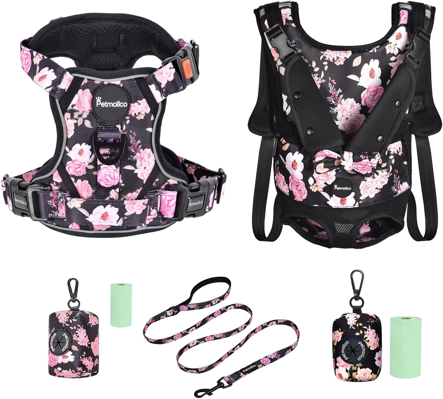 Petmolico Dog Harness and Leash Set and Dog Carrier Backpack