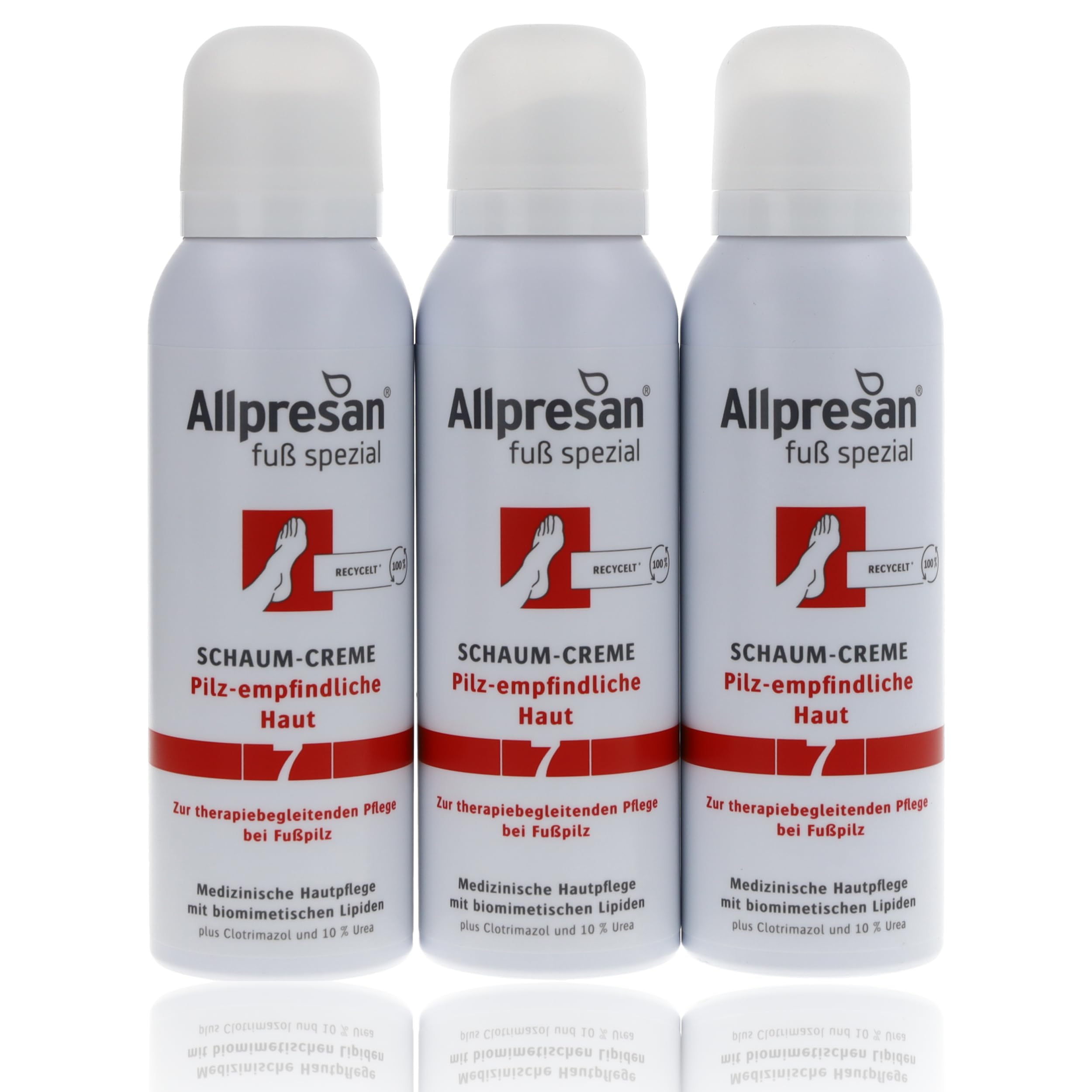 Allpresan Fuß spezial Nr. 7 Schaum-Creme Pilz-empfindliche Haut zur täglichen - oder therapiebegleitenden - Pflege bei zu Fußpilz neigender Haut, 125 ml (3)