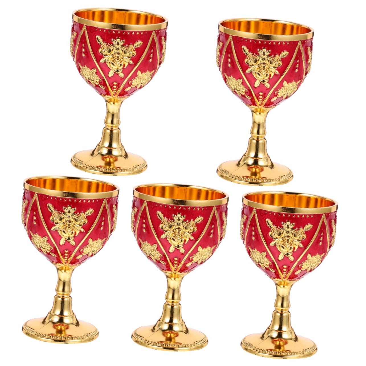 Verre à vin rétro MAGICLULU coffret de 5 pièces en alliage pour cocktail