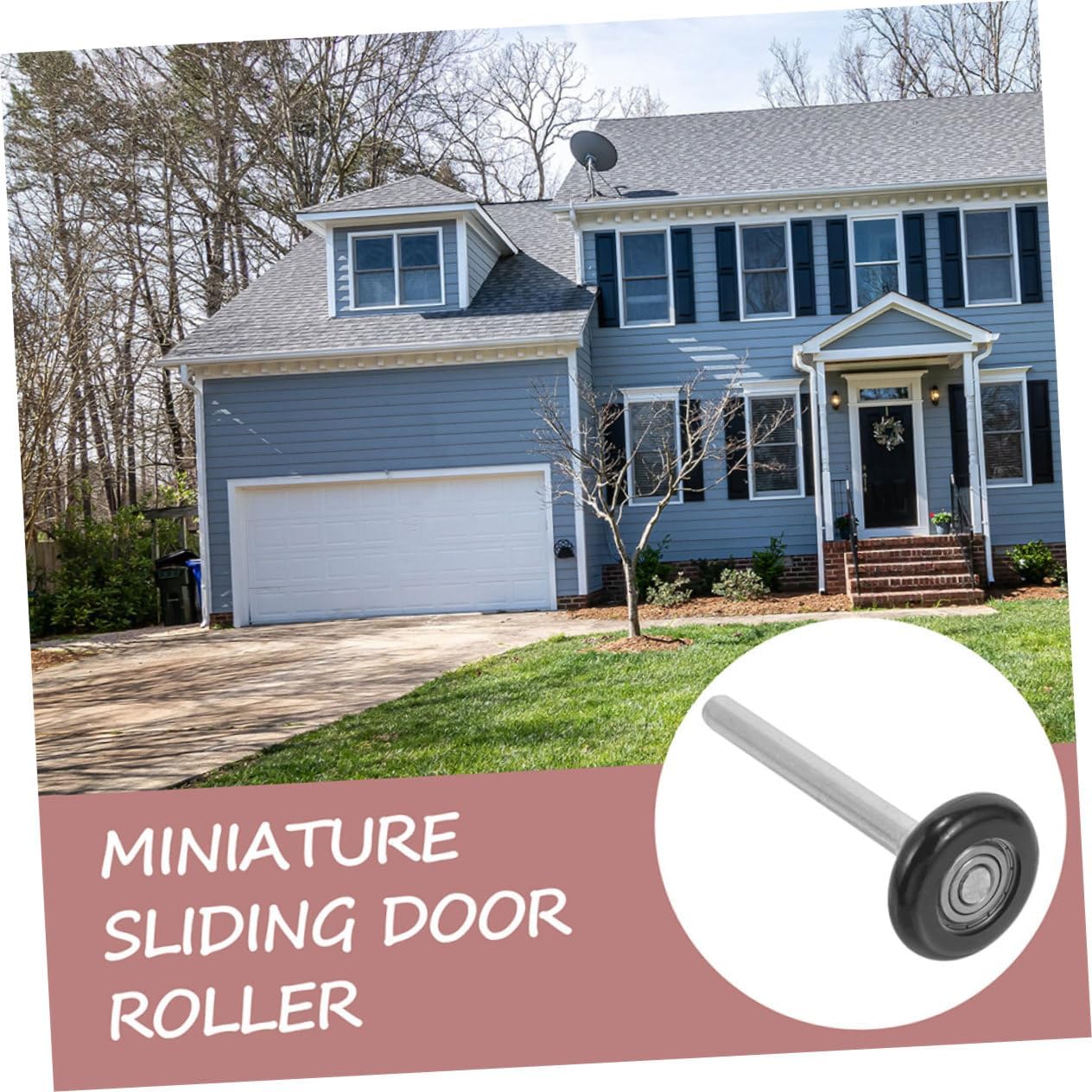 6pcs Nylon Garage Door Rollers Replacement Garage Door Wheels for Rolling Track