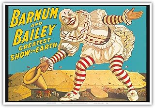 Barnum & Bailey Circus - Greatest Show on Earth - Clown Standing over Te...