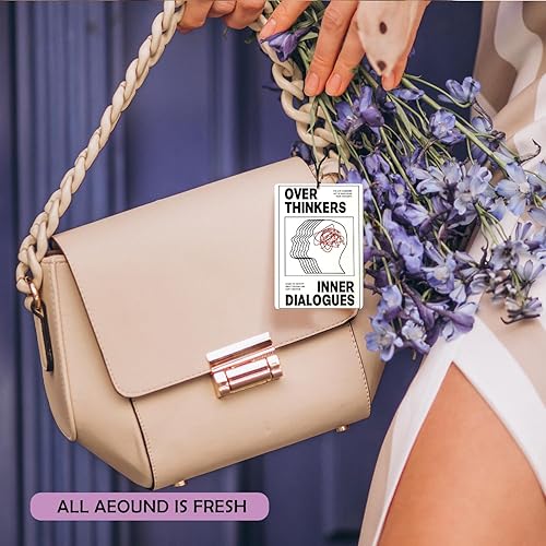 Miniatura 6 de Ambientador de coche retro rojo negro lavanda 3, sobre pensadores diálogos internos, notas aromas musicales ambientador para mujeres y niñas, música