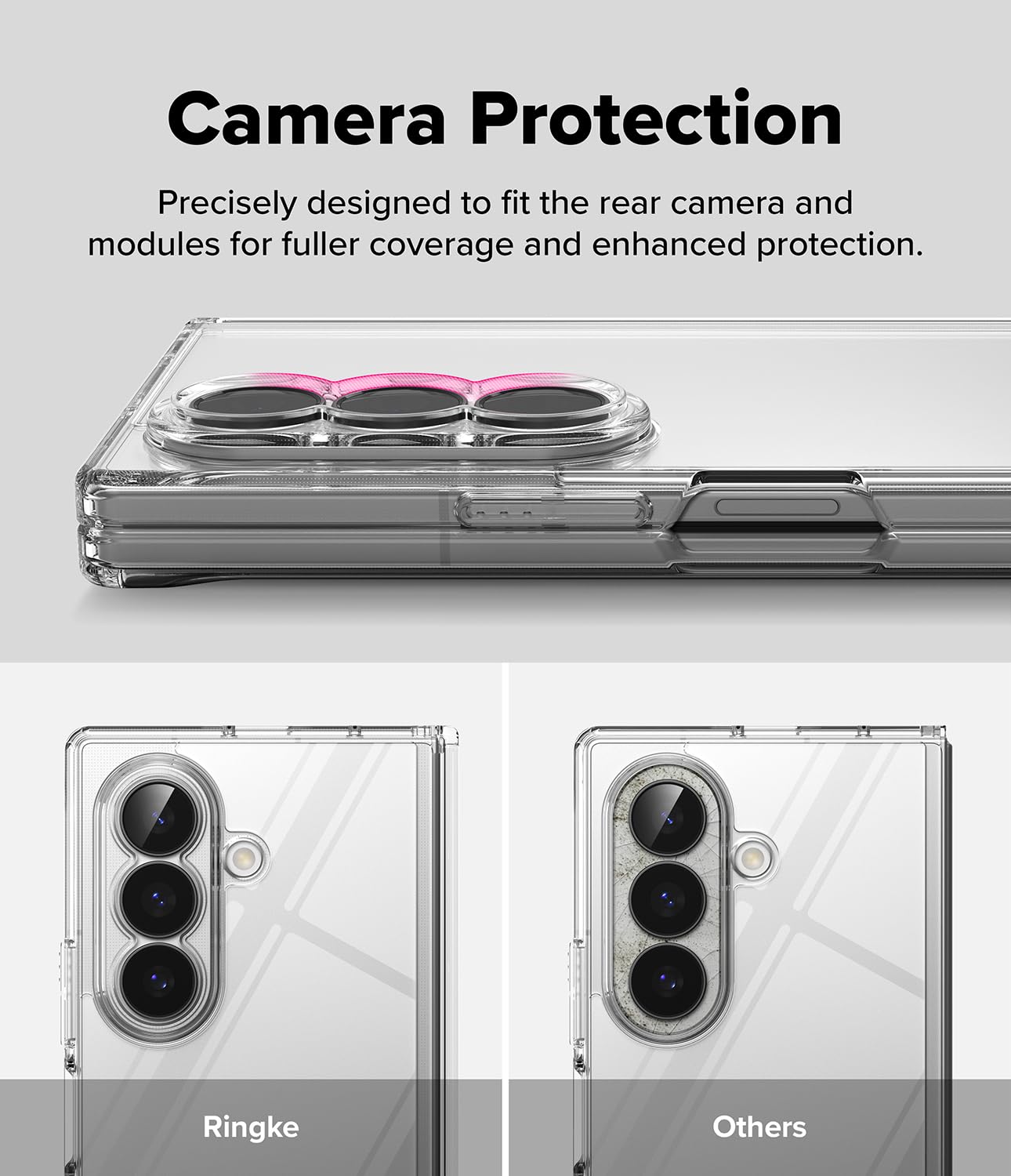 Ringke Fusion Flap per Cover Samsung Galaxy Z Fold 8 Ultra - Clear | Compatibile con la ricarica wireless, sottile, leggero, resistente ai graffi