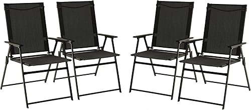 VICLLAX 4 sillas plegables para patio, sillas de comedor portátiles para exteriores, para césped, jardín y porche, color azul turquesa