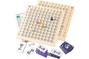 2 in 1 Multiplication Addition Math Board Game for Kids