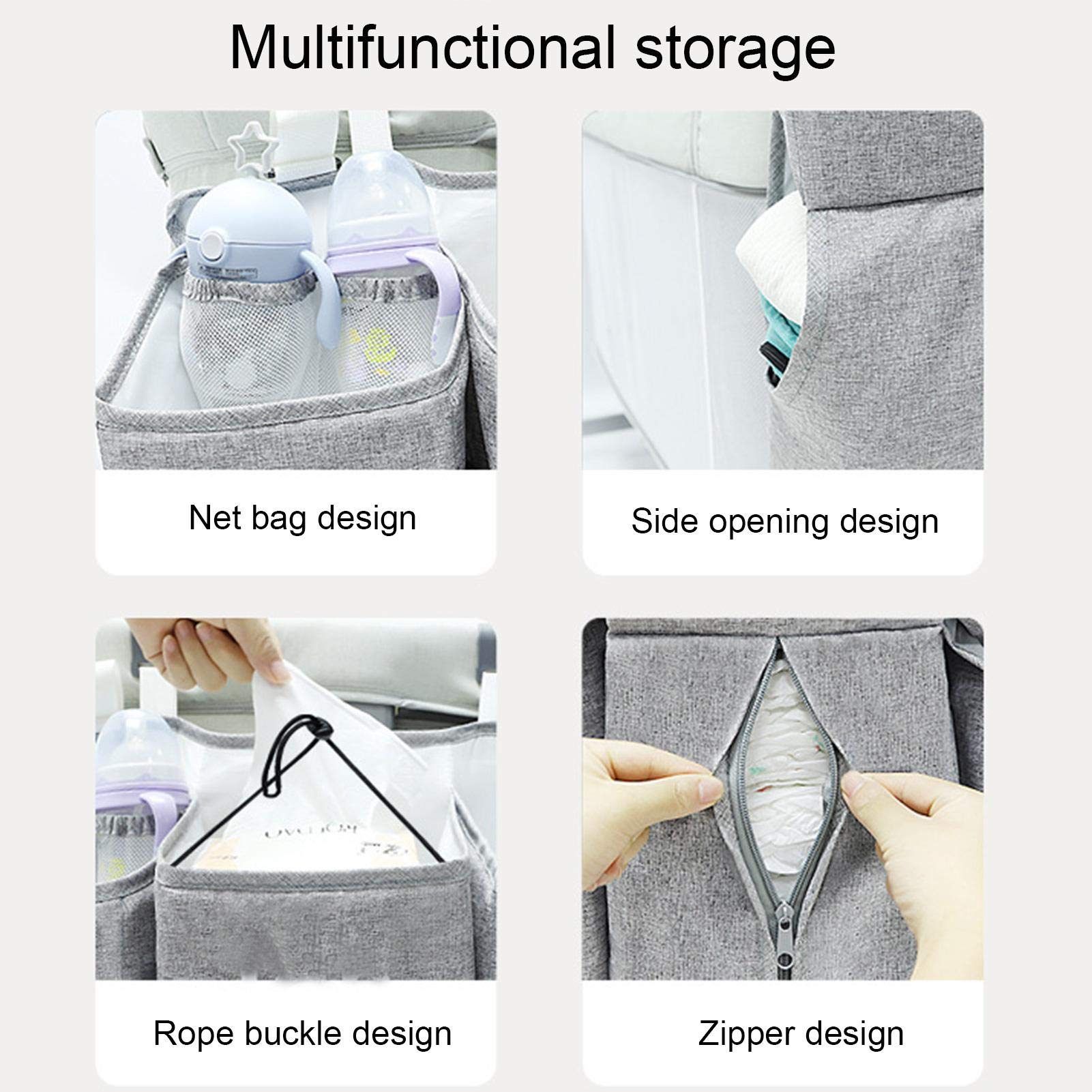Windel Lagerung Für Kinderzimmer Babybett Lagerung Windeln Hängenden Korb Wickeltisch-Organizer Für Windeln Und Wickelzubehör Baby-Windel-Organizer