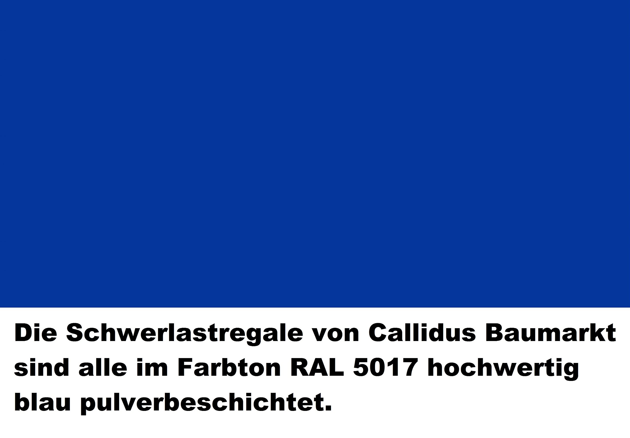Schwerlastregal 179x100x60 cm blau 5 Böden 175 kg