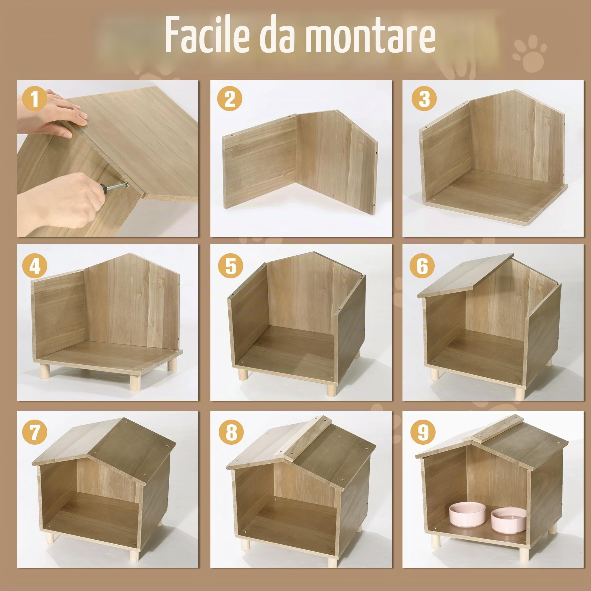 BALAPET Mangiatoia per gatti da esterno, impermeabile, per cibo e acqua, perfetta per gatti, uccelli e conigli selvatici