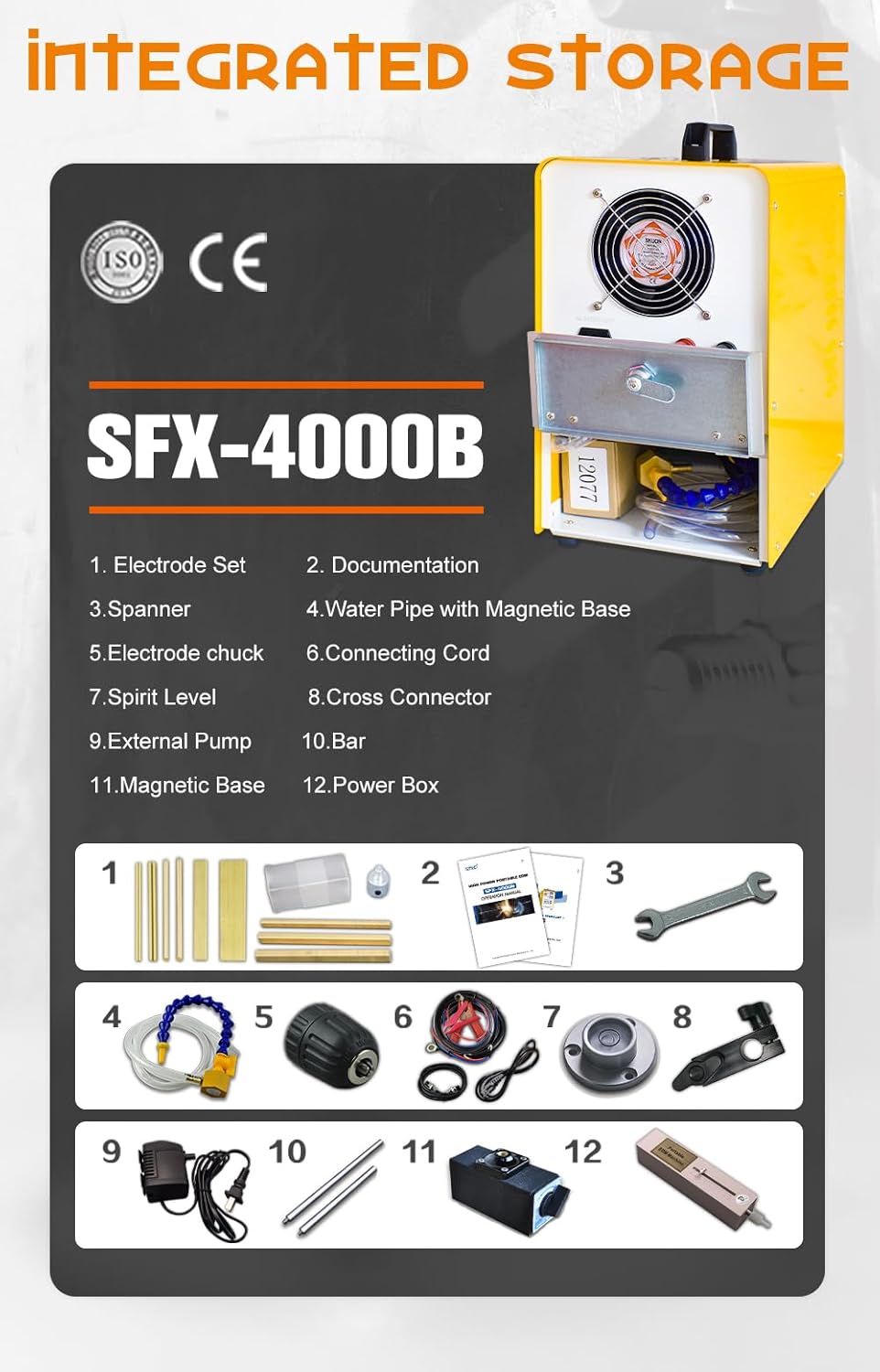 3000W 110V Portable EDM Broken Tap Remover SFX-4000B Tap Burner Tap Removal Tool for M2-M48 Taps Auto Return Depth Setting