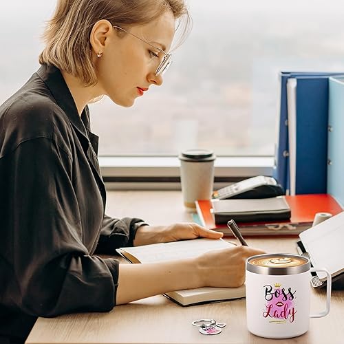Miniatura 3 de Gtmileo Regalos de jefa para mujer, regalos de jefa para mujer, taza de café aislada de acero inoxidable, regalos para el día del jefe, regalos de