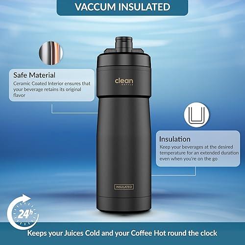 Vista 2 de Botellas de agua para bicicleta, botella de agua aislada para bicicleta, boquilla fácil de limpiar, fácil de apretar, botella de agua para ciclismo