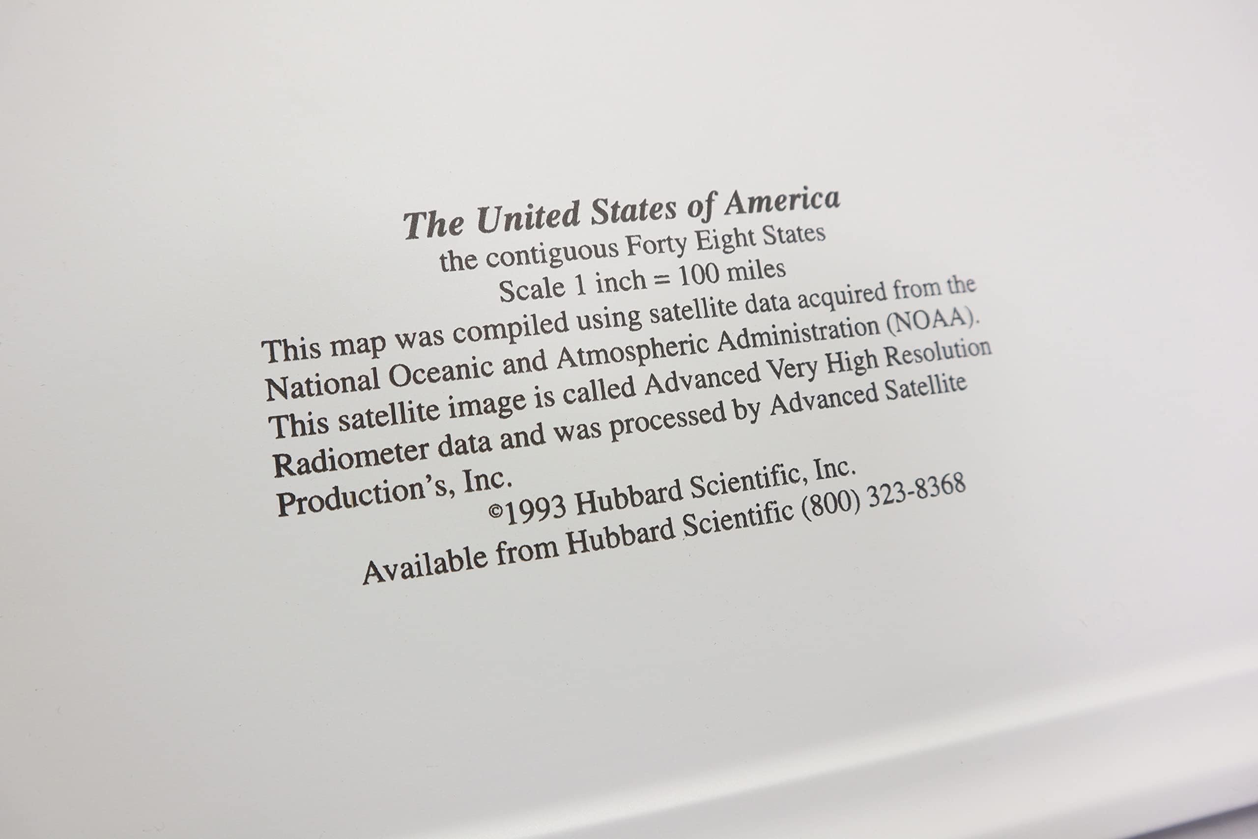 Hubbard Scientific 3D United States Satellite 438 Map | A True Raised Relief Map - You Can Feel The Terrain | Vacuum-Formed Molded Map | 35″ x 22″