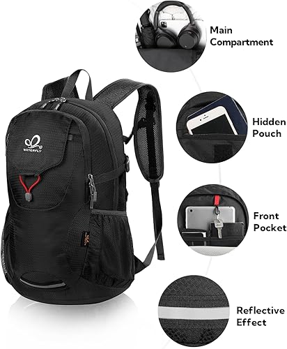 Miniatura 3 de WATERFLY Mochila de senderismo ligera y plegable Mochila de viaje plegable Ultraligero Camping Day Pack para Mujer Hombre