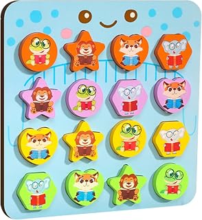 Juego de correspondencia de color de madera - Puntos de clasificación de color, juguete de clasificación de aprendizaje temprano | interactivo con cartas para 4-6 años, potenciador de