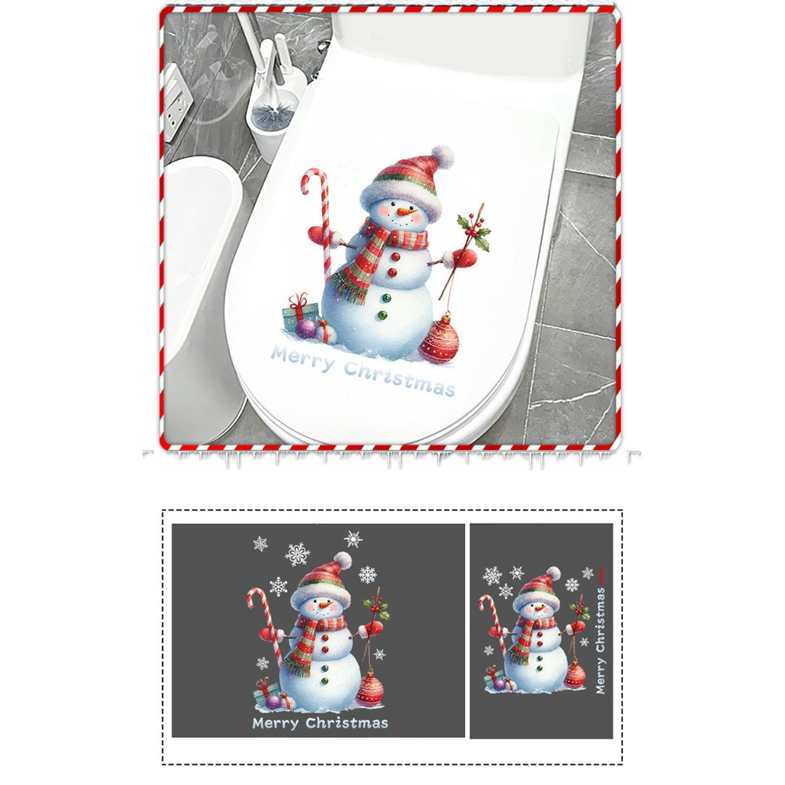 Calcomanías de Navidad para puerta, despegar y pegar, espejo de cristal