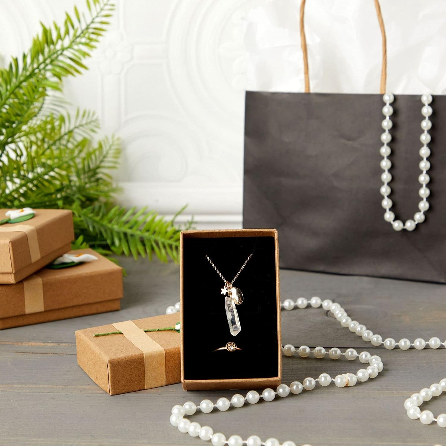 Floral Gift Boxes For Necklaces and Bracelets (2.2 x 3.5 x 1.2 In, 24 Pack) : Clothing, Shoes & Jewelry