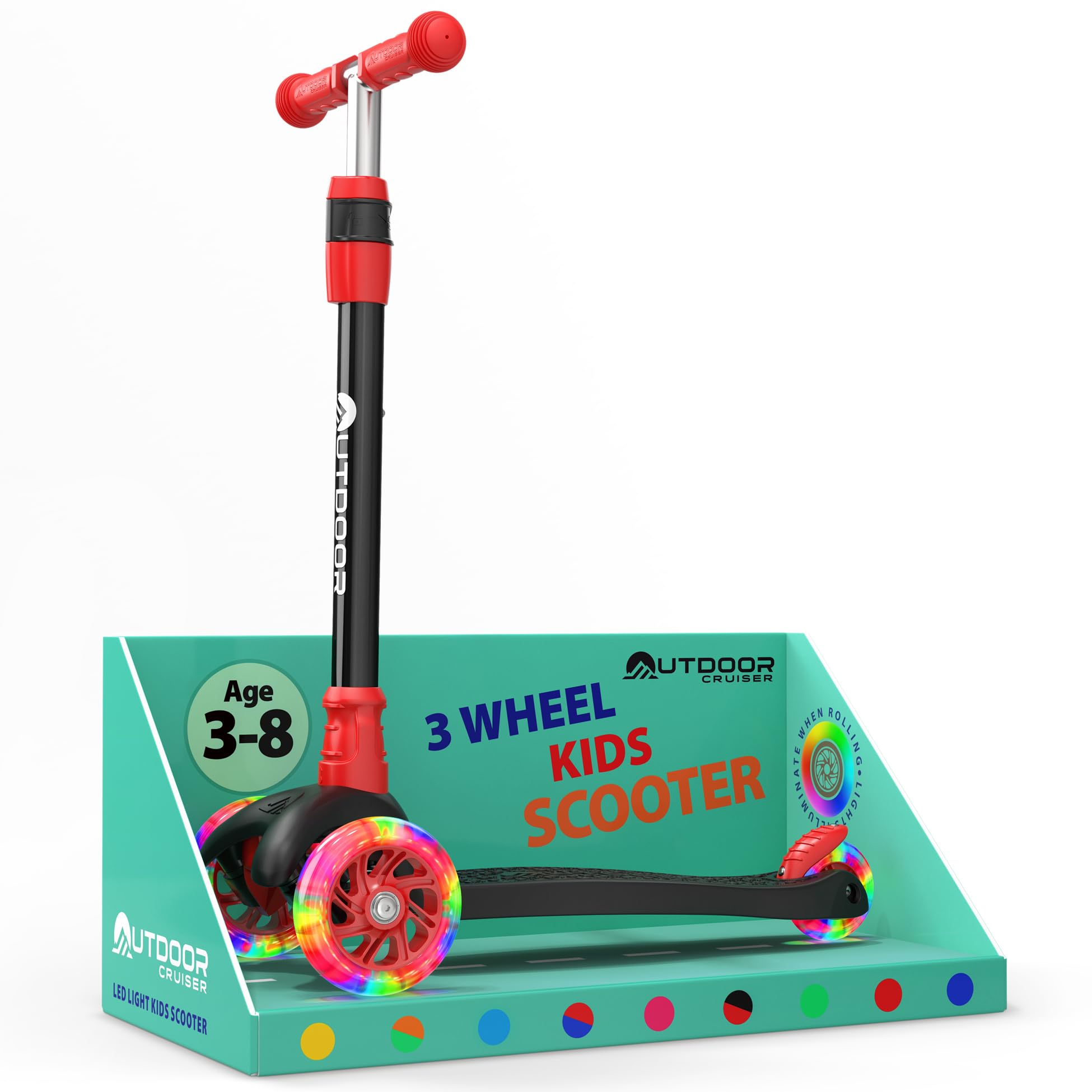 Amazon.com : Outdoor Cruiser 3-Wheel Kids Scooter – with Lean-to