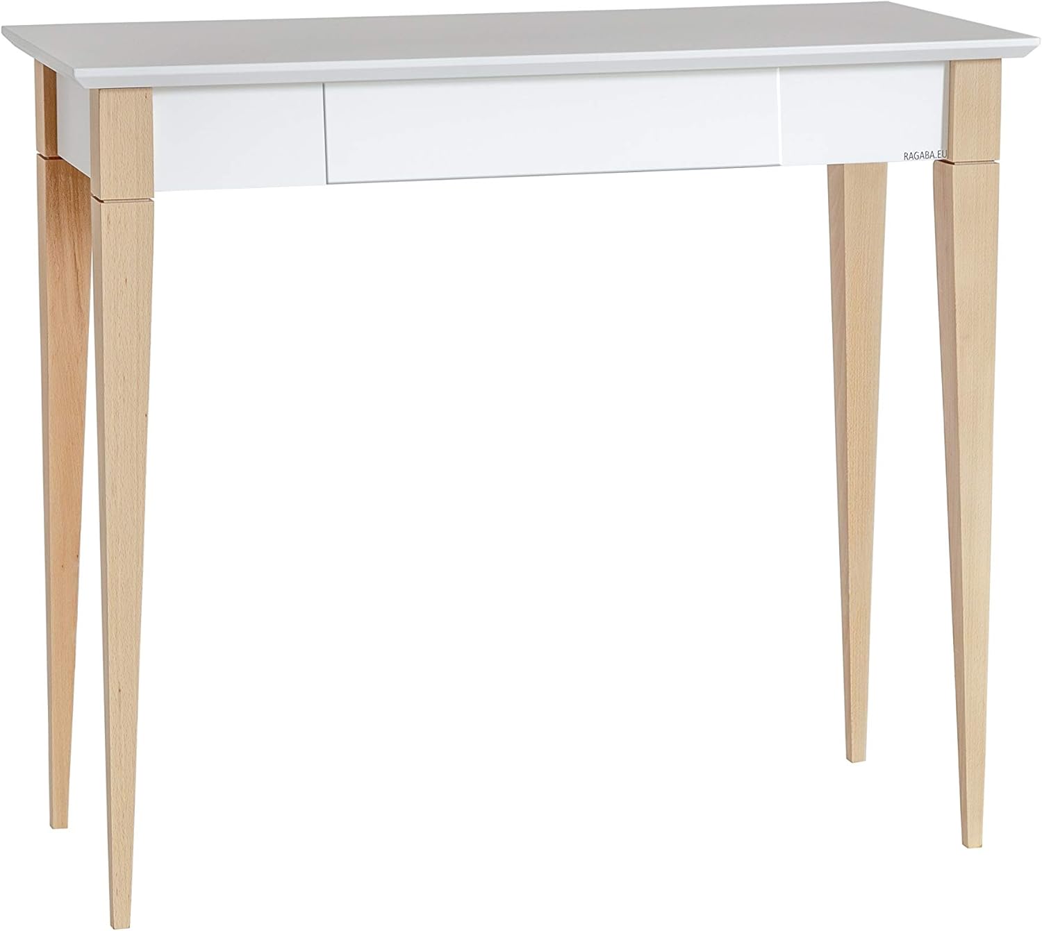 RAGABA MIMO Scrivania con Cassetto - Legno di FSC® - Installazione Semplice - Larghezza 85 cm x Profondità 35 cm x Altezza 75 cm