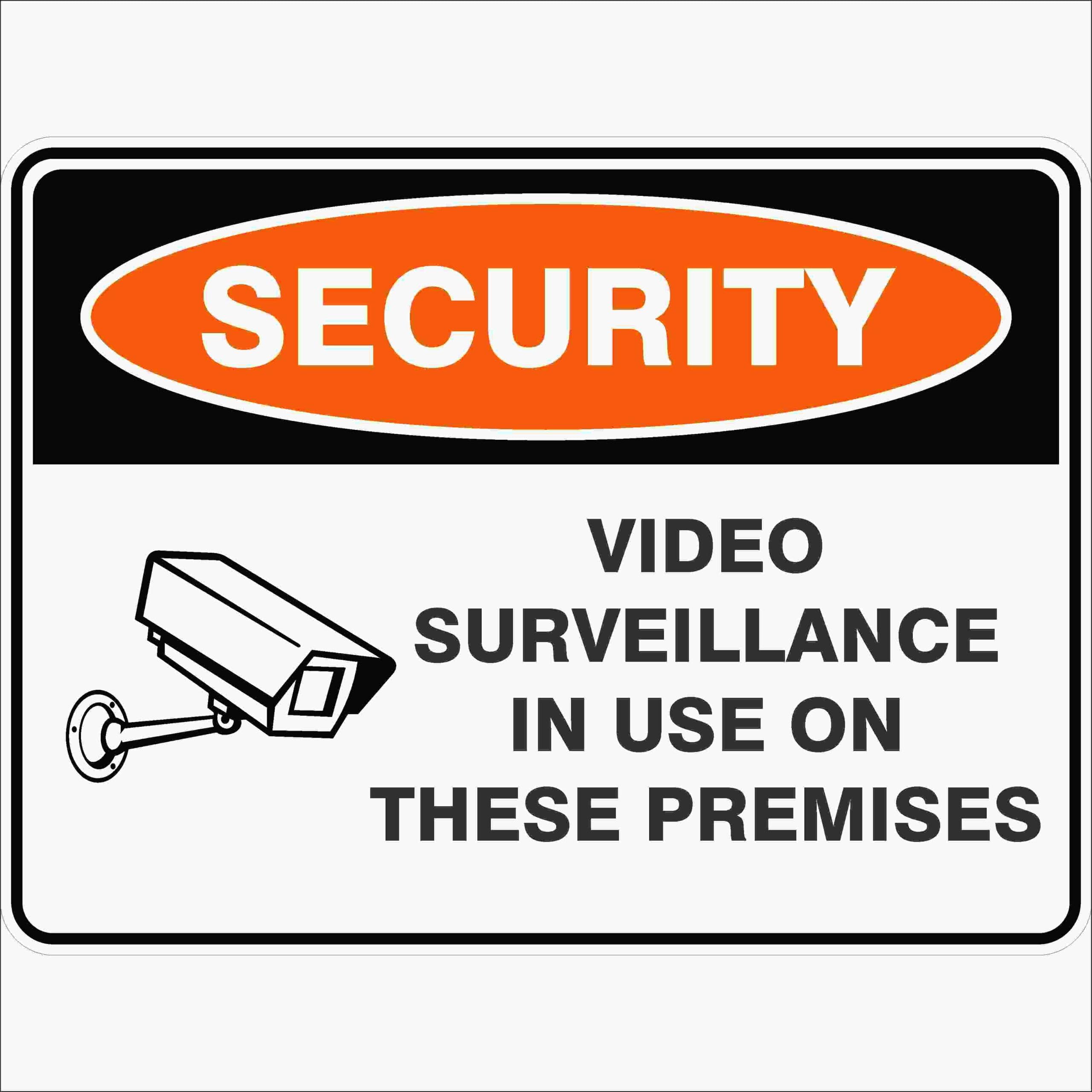 Video Surveillance In Use On These Premises - With Picto Security Signs Metal Tin Sign 8 x 12 inch for Industrial & Commercial
