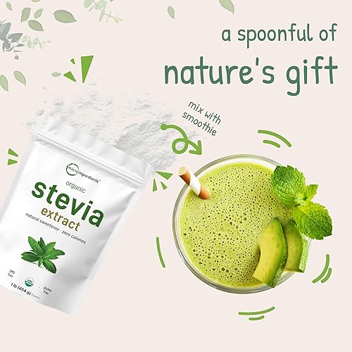 Vista 12 de Micro Ingredients Polvo con 90 % de extracto de stevia orgánica, endulzante natural sin calorías, 1