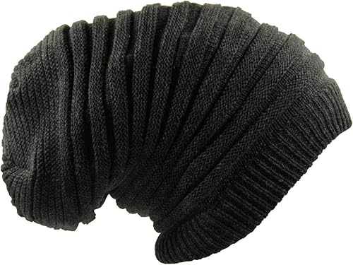 Vista 16 de RW Rasta larga Slinky Beanie Sombreros Negro,Beige,Azul,Gris-Carbón,oliva verde oscuro,Gris,Mostaza,marino,Ciruela,Púrpura,Salvia,gris