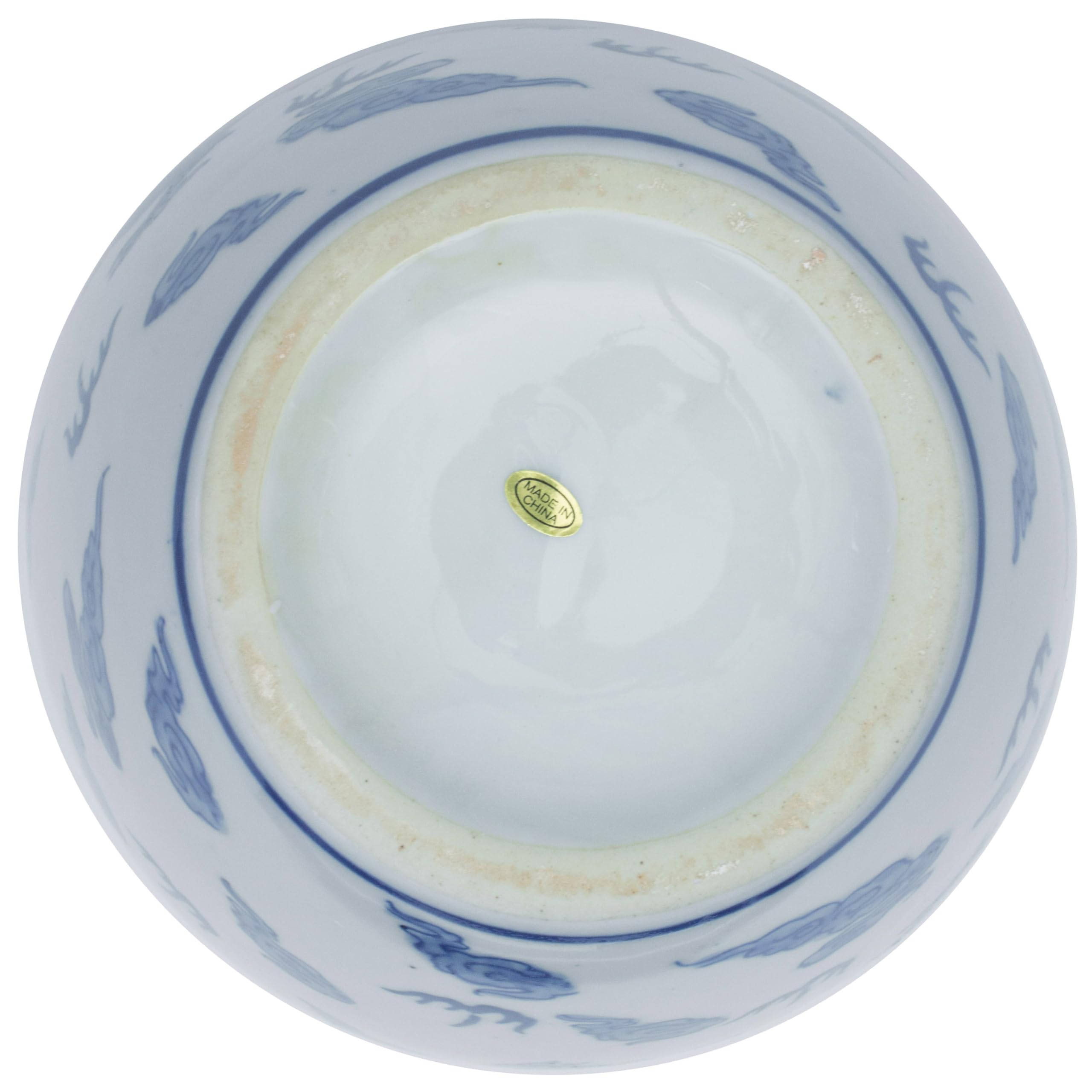 Amazon.com: Red Lantern 11 英吋(約27.9 公分)龍藍白瓷花瓶罐