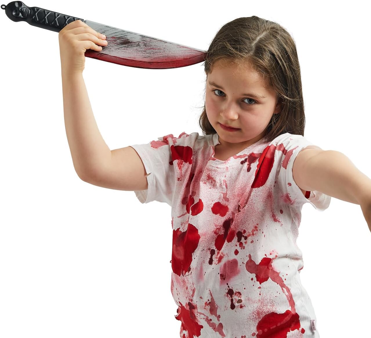 Spooktacular Creations Halloween Bloody Plastic Knife, Fake Knife Toy, Knives Weapon Prop for Halloween Costume Accessories, Horror Costume Prop