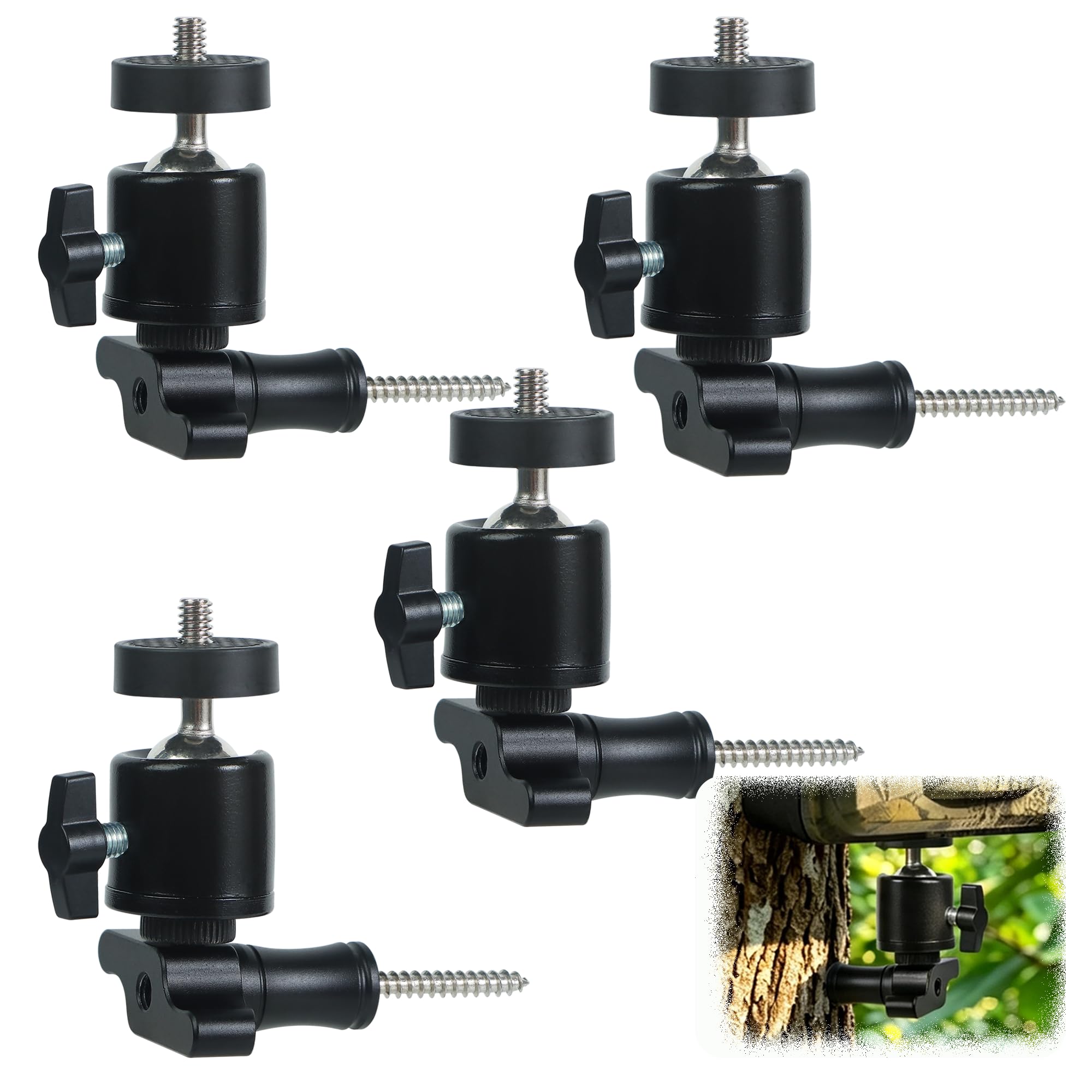 Muximud 4 Pack Trail Camera Tree Mount Outdoor Camera Stand
