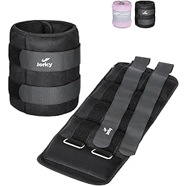 Ankle Weight, Wrist Leg Arm Weights for Women Men with Adjustable Straps, A Pair of 20LBS(10 LB Each Weight) Strength Training Weighted for Walking Yoga Jogging Running Dance, Black