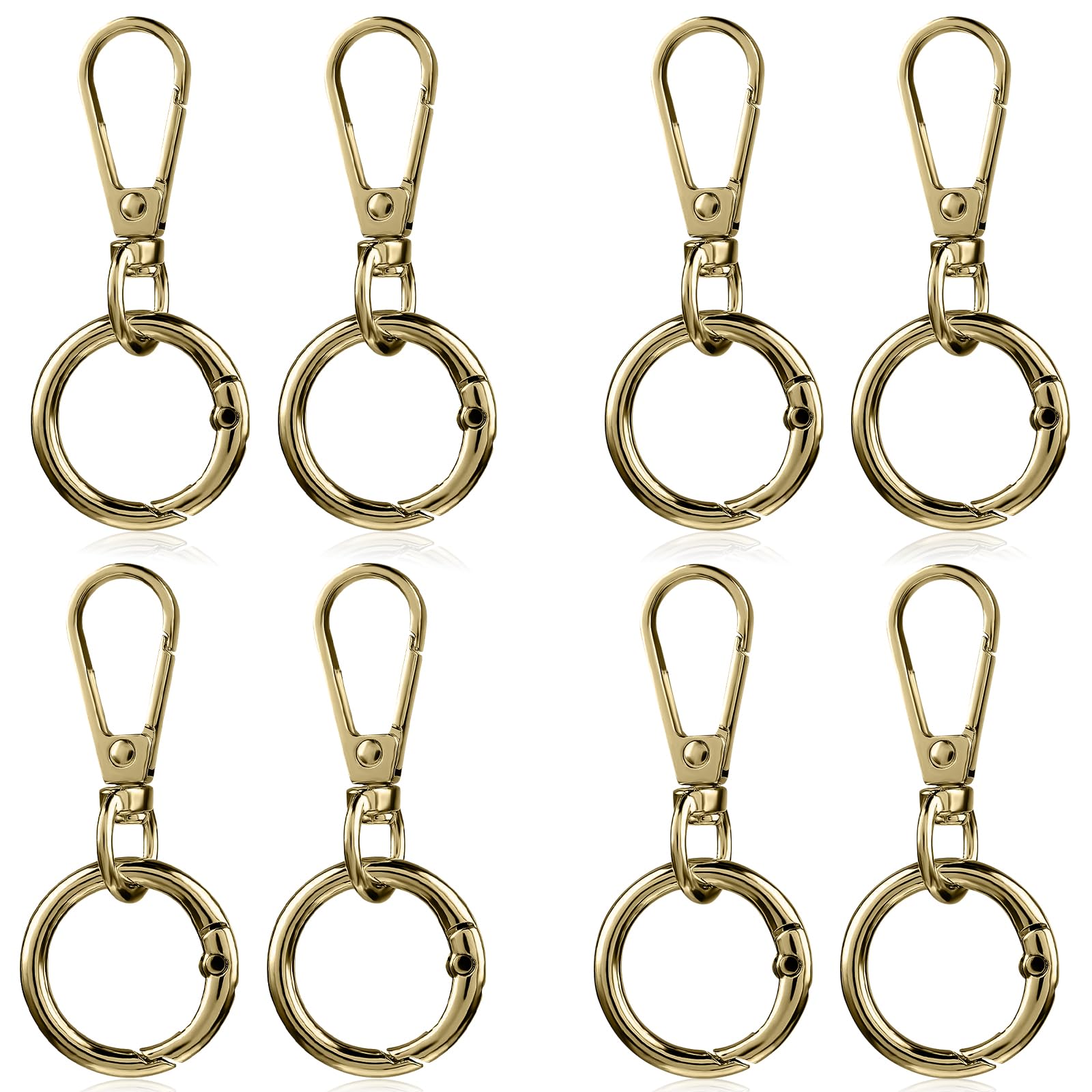 8 Sets Drehverschluss Clips 4 Farben Drehkarabinerhaken mit