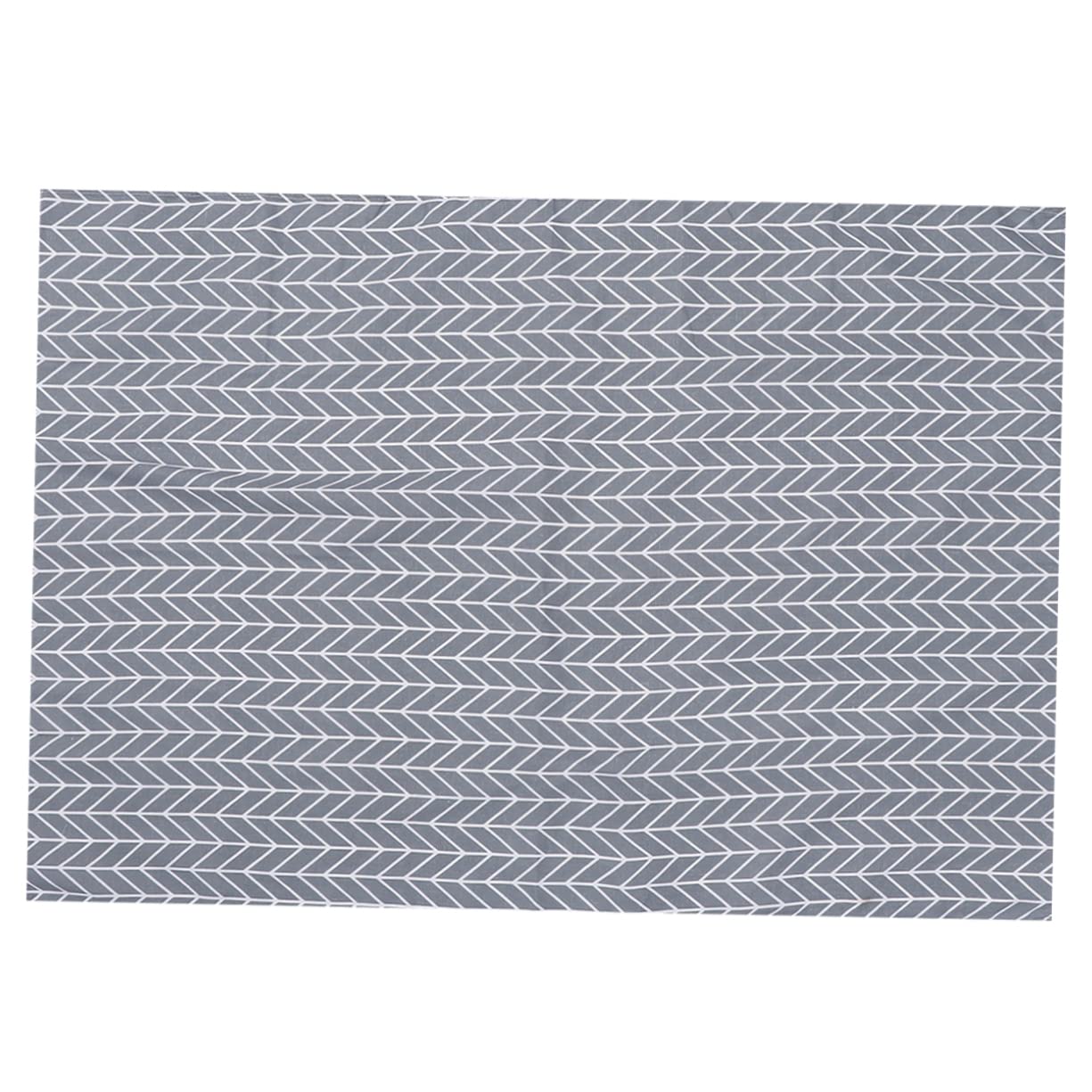 Nappe coton et lin 120X180 CM Cabilock motif flèches tissu texturé cuisine maison table