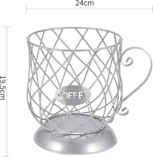 Miniatura 7 de AOZBZ Soporte para cápsulas de café, organizador de cápsulas de café, taza de almacenamiento de cápsulas de café, cesta de almacenamiento de café K